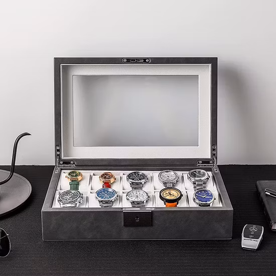 手作りのカスタム高級PUレザー時計ボックス包装ギフトボックスジュエリーボックス